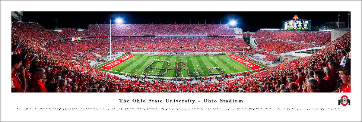 Ohio State Buckeyes Victory Celebration - Ohio Stadium Panoramic Picture