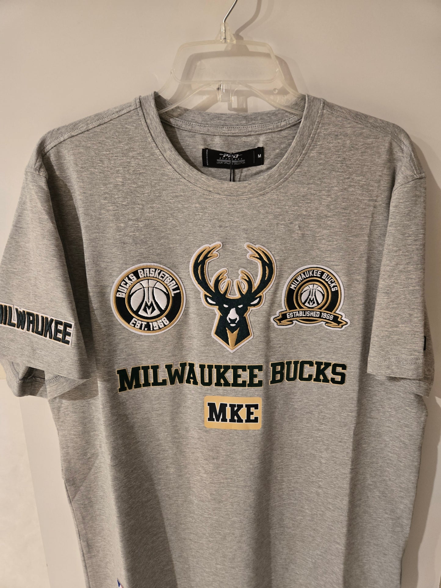 Bucks Grey Tri-logo tshirt