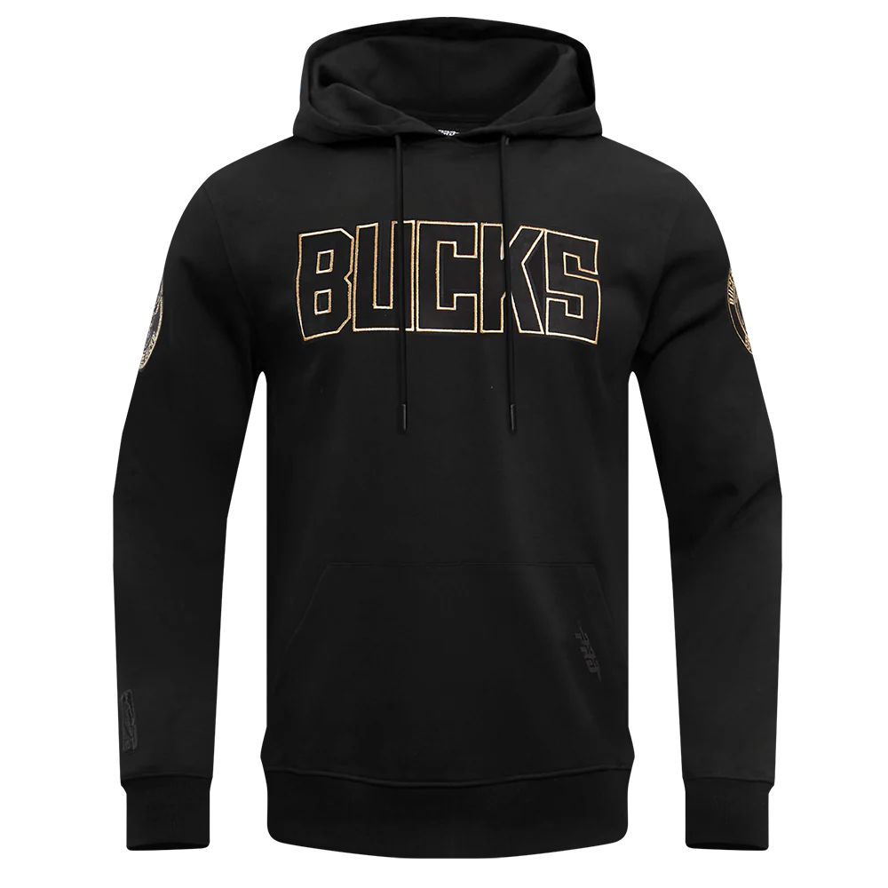 NBA MILWAUKEE BUCKS BLACK & GOLD DK PO HOODIE
