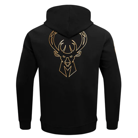 NBA MILWAUKEE BUCKS BLACK & GOLD DK PO HOODIE