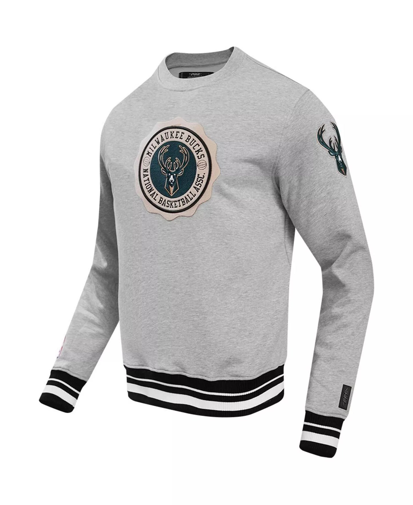 Bucks Grey Long Sleeve Shirt With Logo Centered On Front