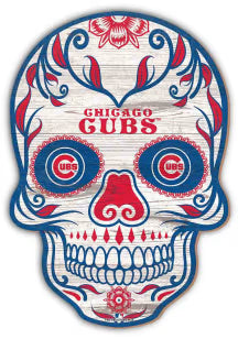 Chicago Cubs 12in Sugar Skull