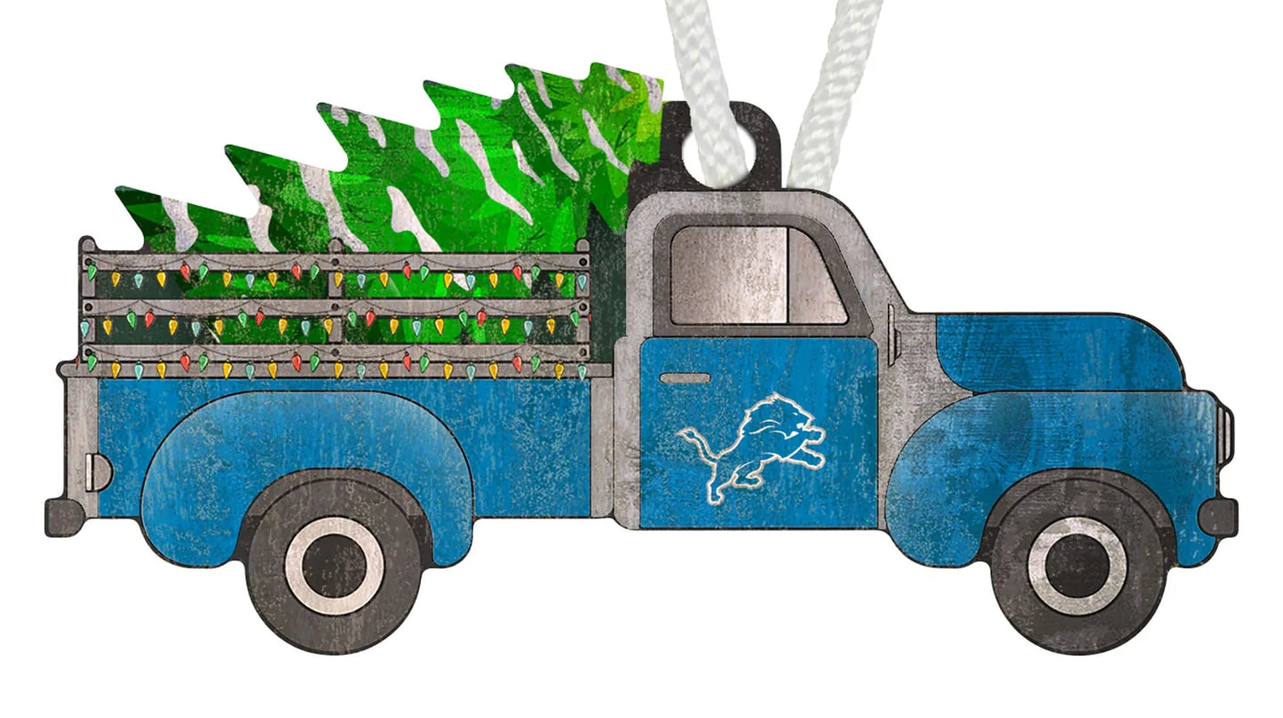 Detroit Lions Truck Ornament