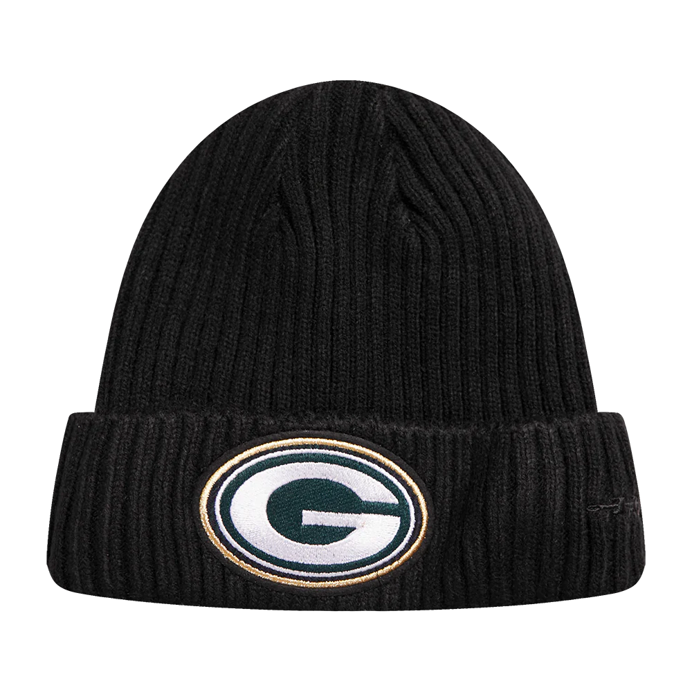 NFL BLACK GREEN BAY PACKERS PRO PREP KNIT BEANIE