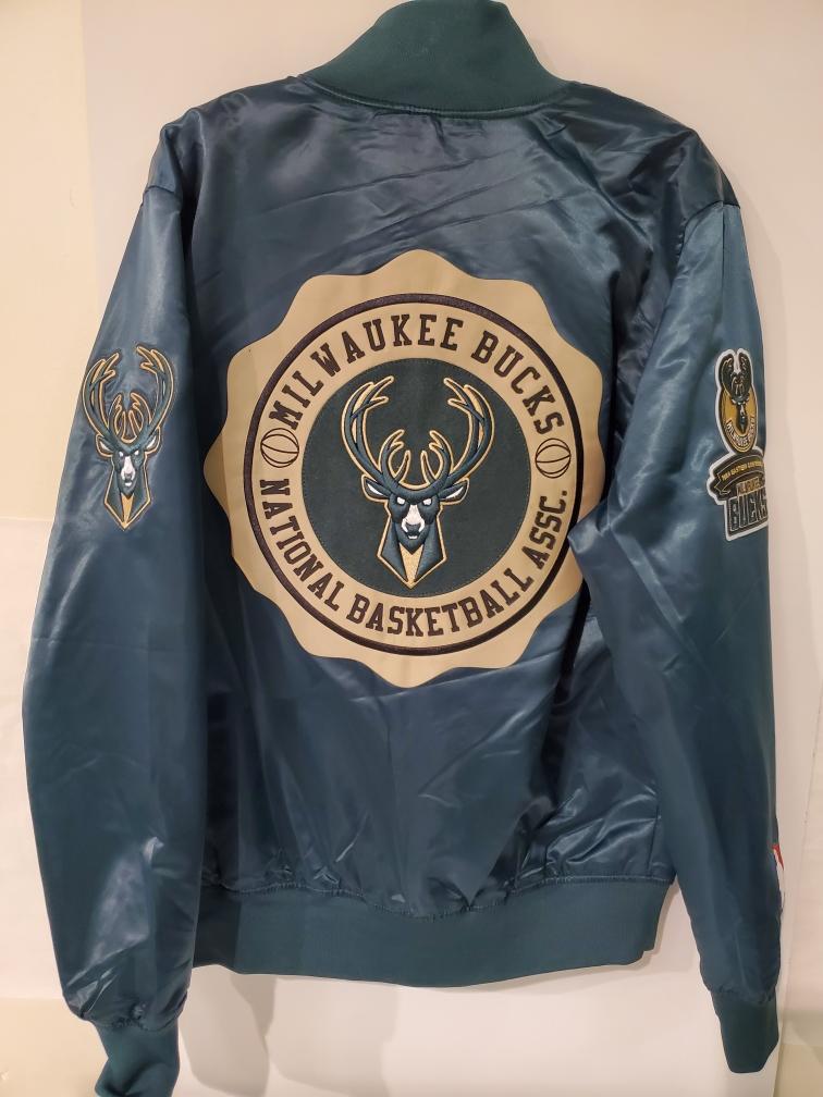 Milwaukee Bucks Green with Gold outline Jacket
