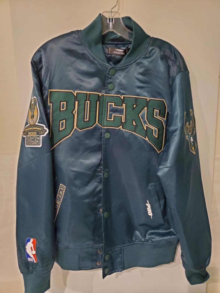 Milwaukee Bucks Green with Gold outline Jacket