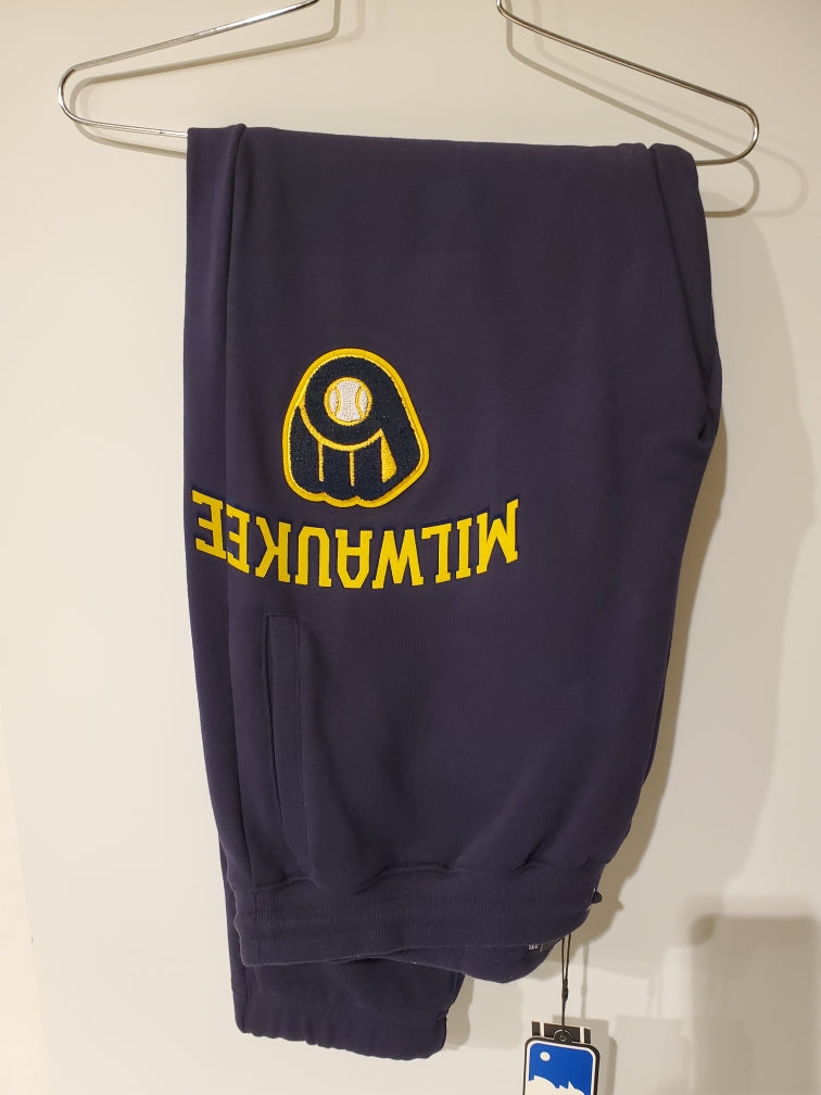 Milwaukee Brewers Sweatpants Yellow letters