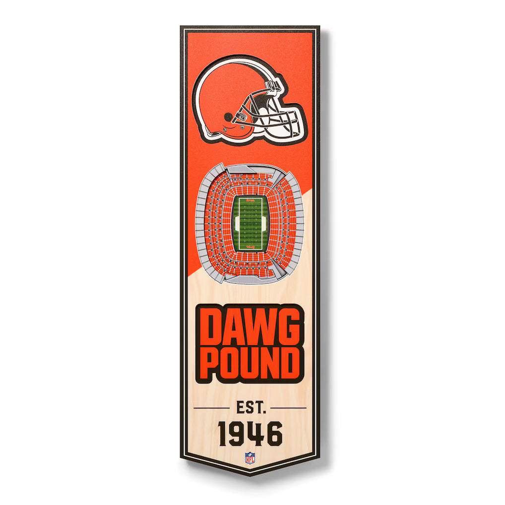 Cleveland browns 3Dwall art small