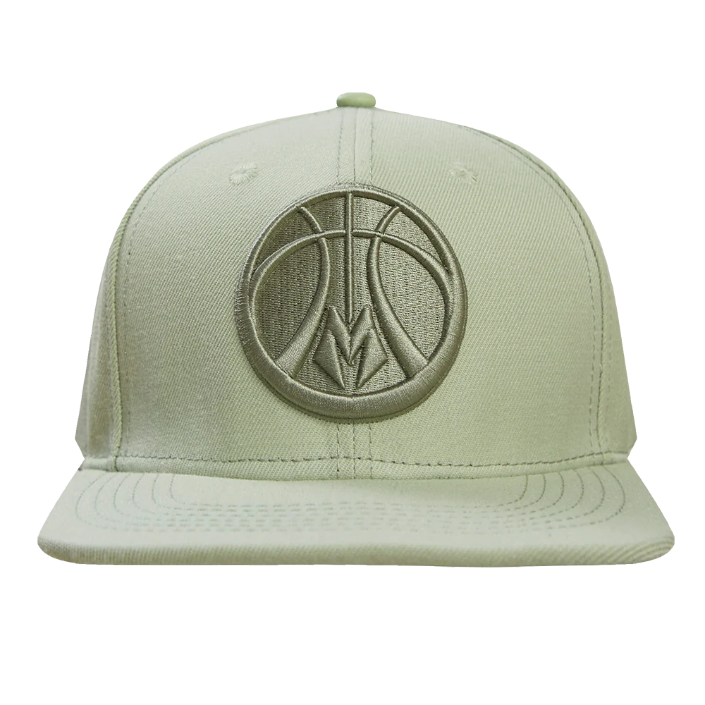 Milwaukee Bucks Neutral Wool Snapback (Moss)