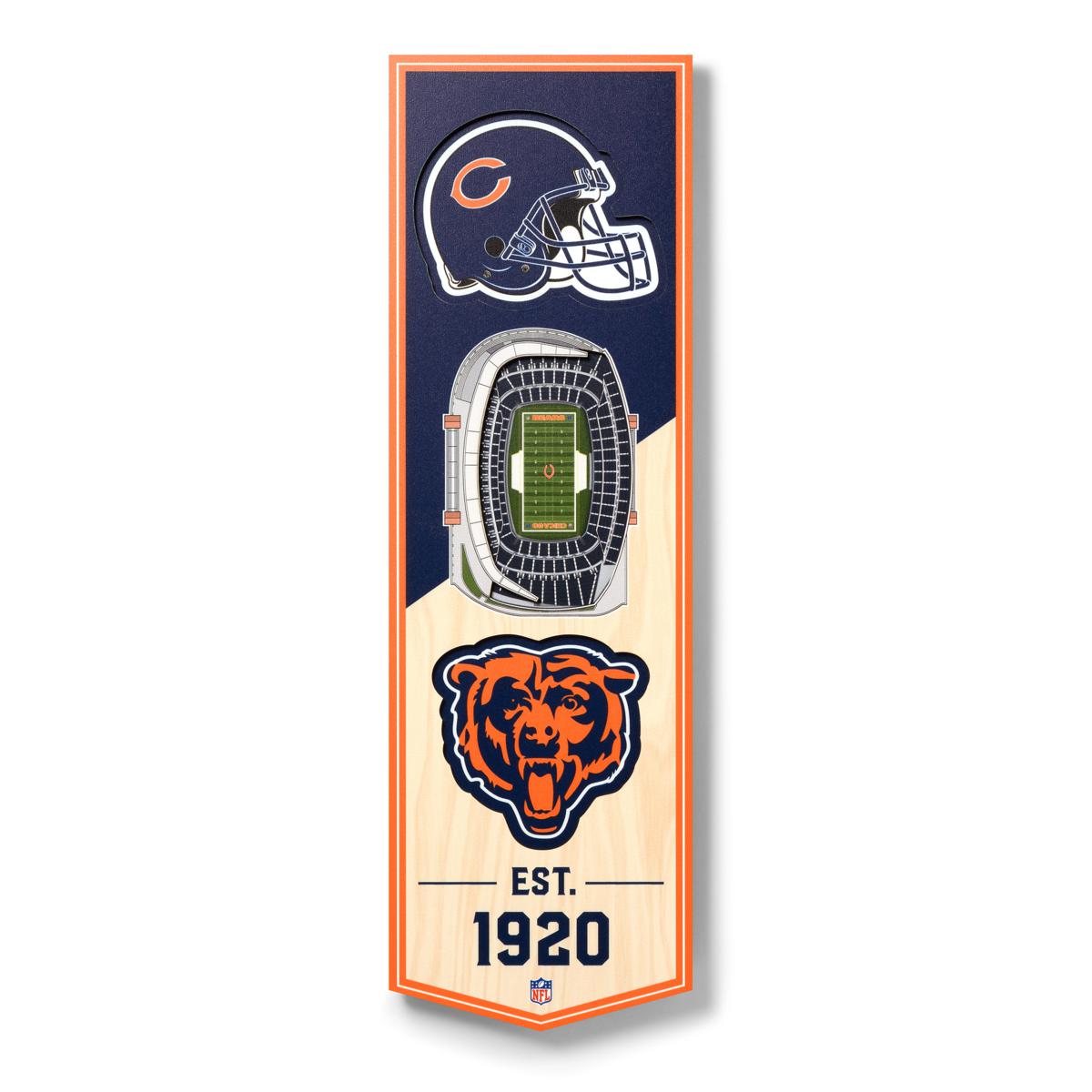 Chicago Bears 3D Wall Art