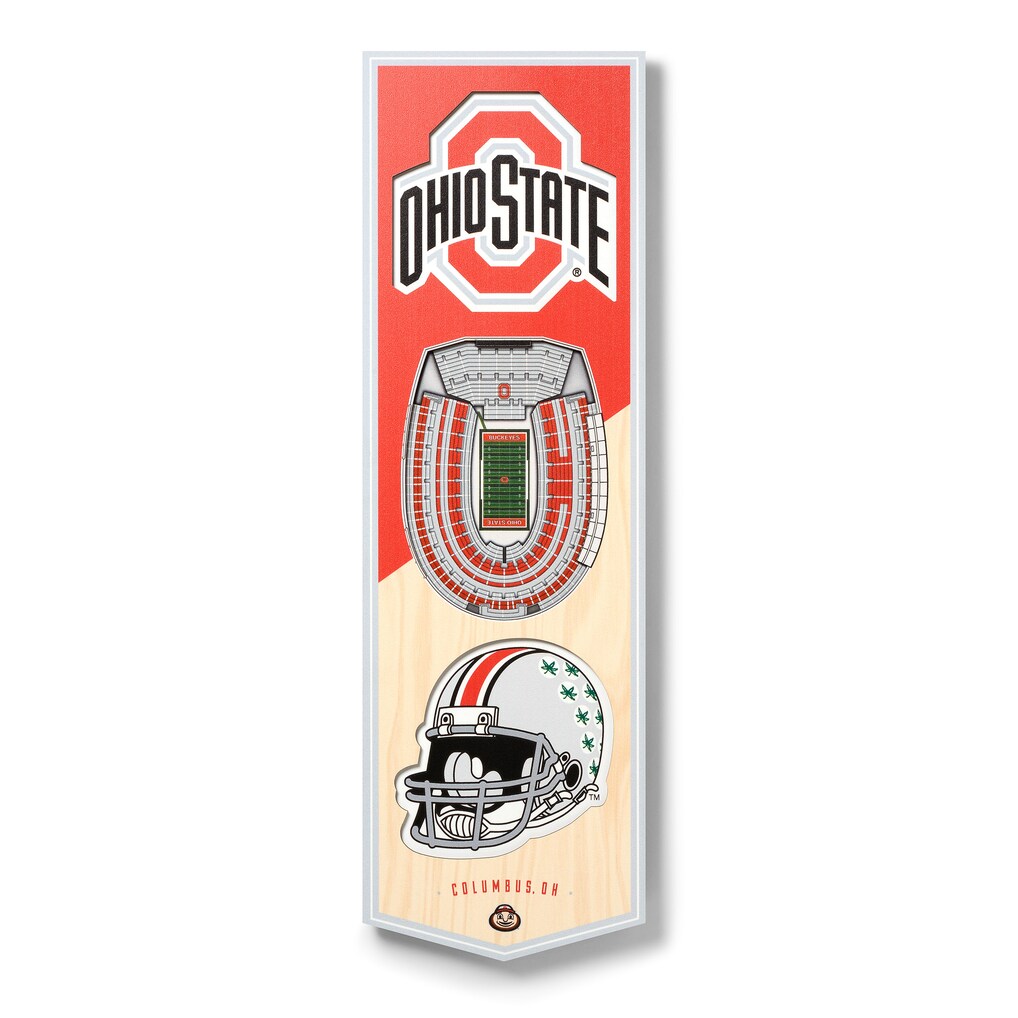 Ohio State Buckeyes 3D Wall Art Small