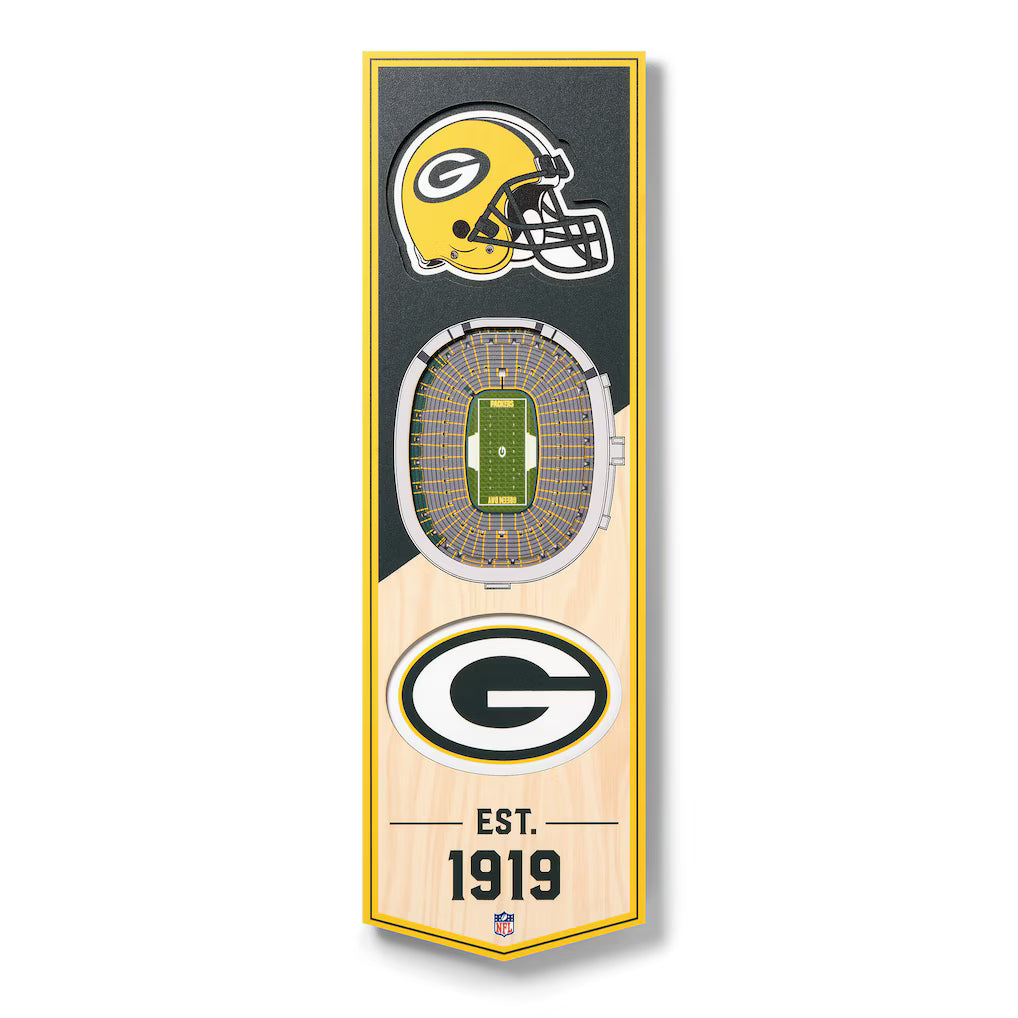 Green Bay Packers 3D Wall Art Small
