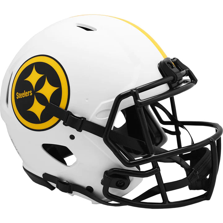 PITTSBURGH STEELERS RIDDELL WHITE LUNAR ECLIPSE MINI HELMET