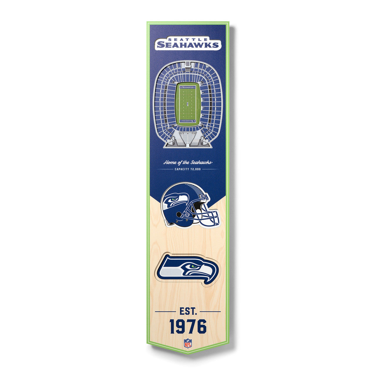 Seattle Seahawks 3D Wall Art Small