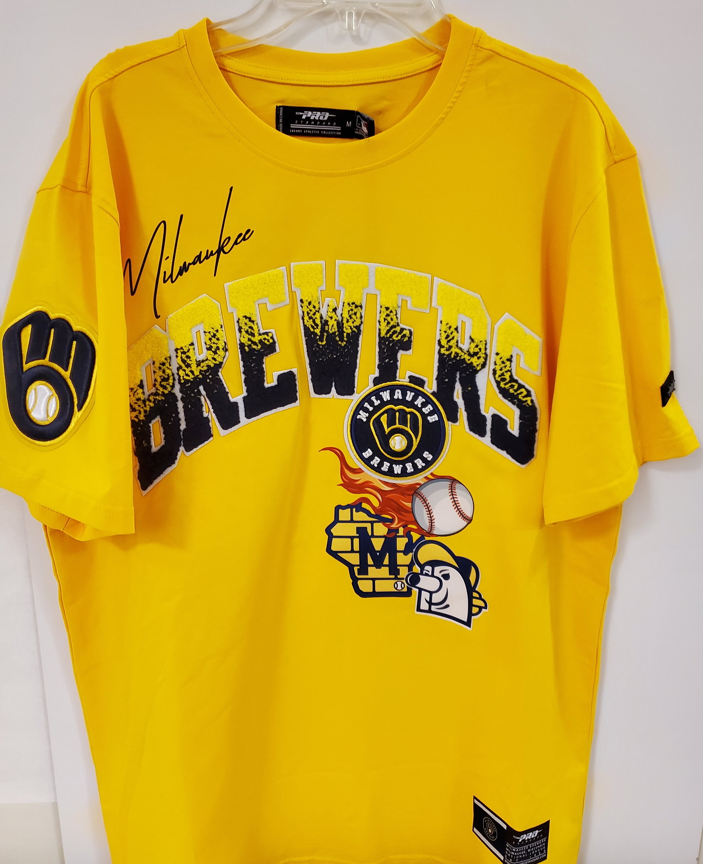 Yellow Milwaukee Brewers Shirt