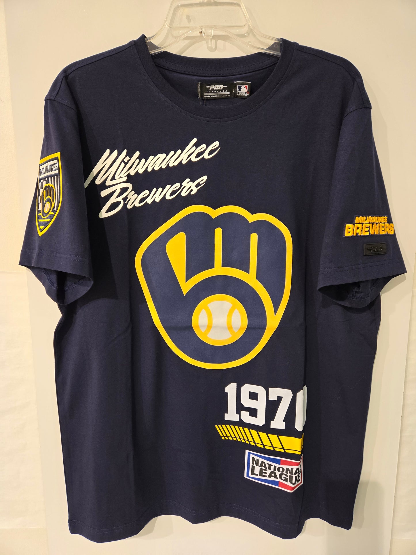 Milwaukee Brewers 1970 navy blue shirt
