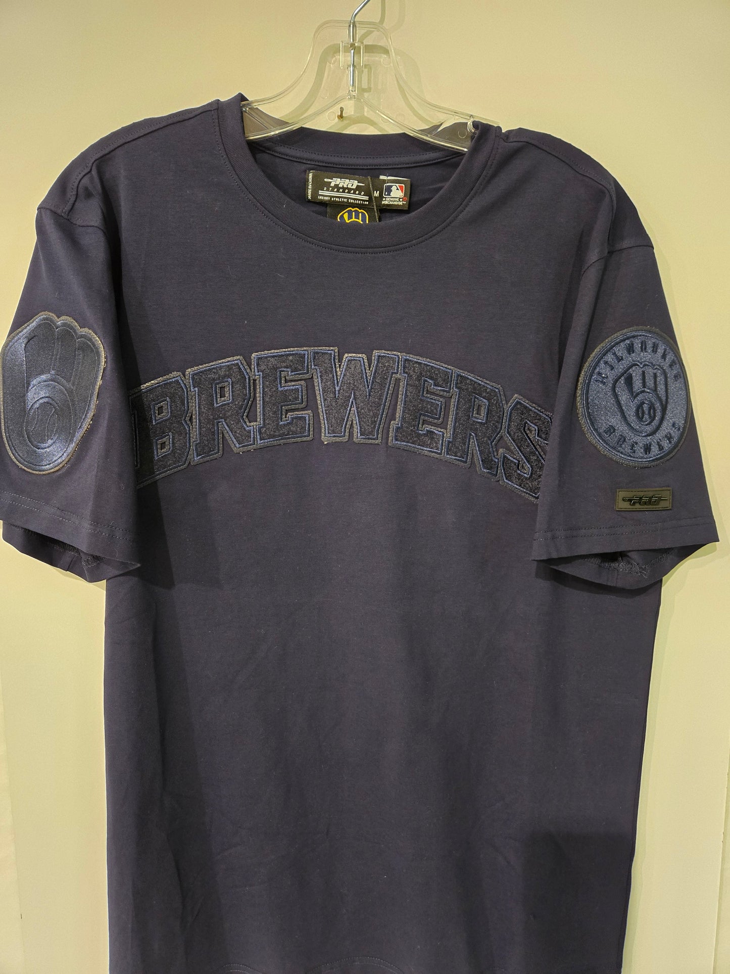 Milwaukee Brewers Shirt Navy on Navy