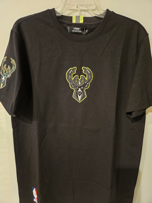 Milwaukee Bucks Black and Neon Shirt