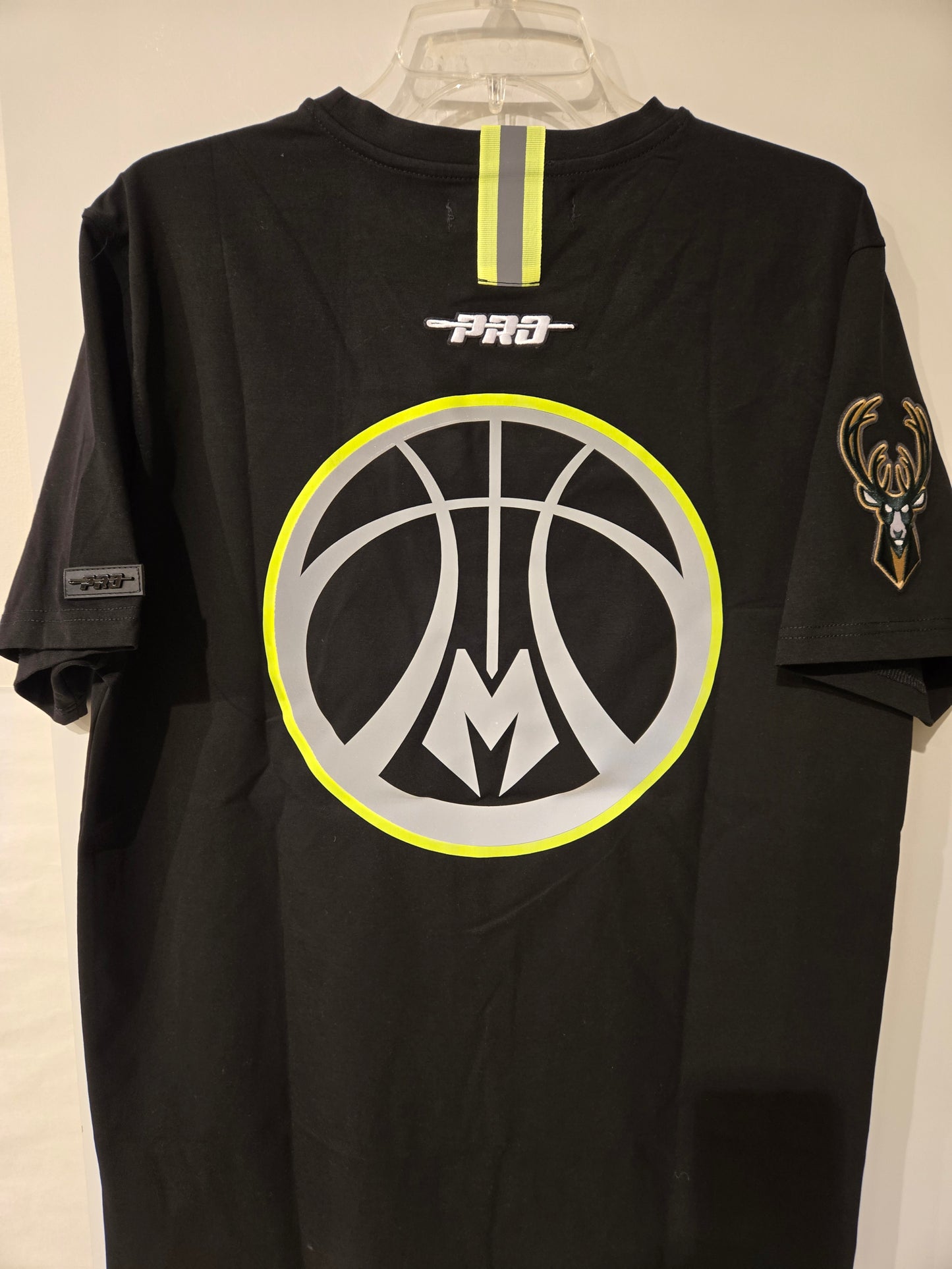 Milwaukee Bucks Black and Neon Shirt