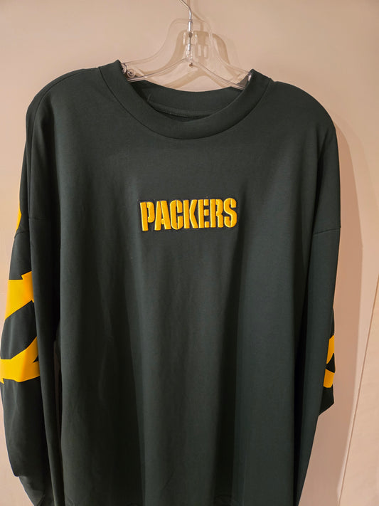 Packers Long Sleeve Shirt with Green Bay On Back