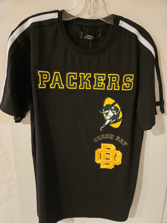 Green Bay Packer Black w/ Yellow Letters T-Shirt