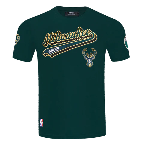 Bucks Script Logo Milwaukee Bucks Green Script Tail – Sports Images & More LLC