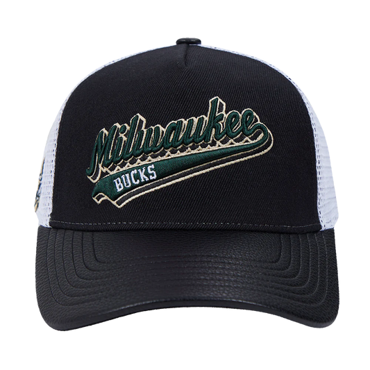 NBA MILWAUKEE BUCKS SCRIPT TAIL TRUCKER HAT