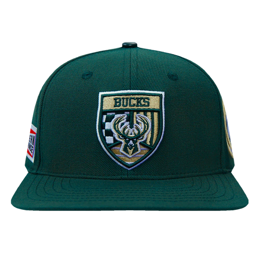 NBA MILWAUKEE BUCKS FAST LANE WOOL SNAPBACK HAT