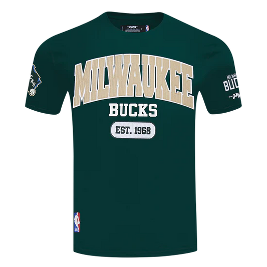 Bucks Green Shirt With Big Letters Est. 1968