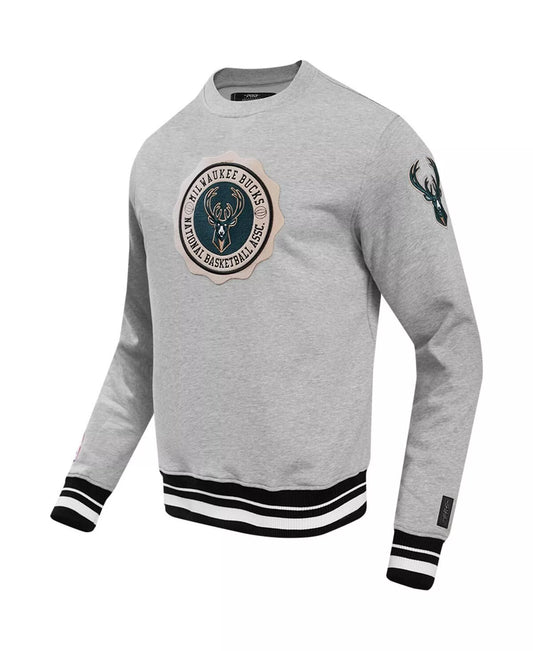 Bucks Grey Long Sleeve Shirt With Logo Centered On Front
