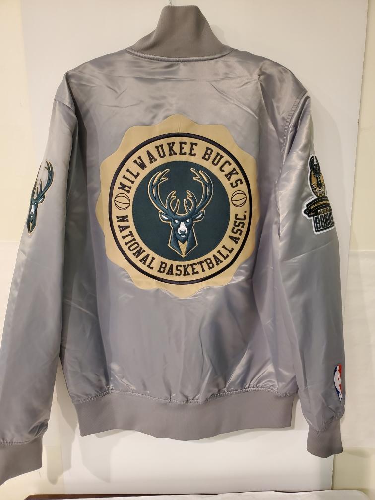 Milwaukee Bucks Gray and Green Jacket