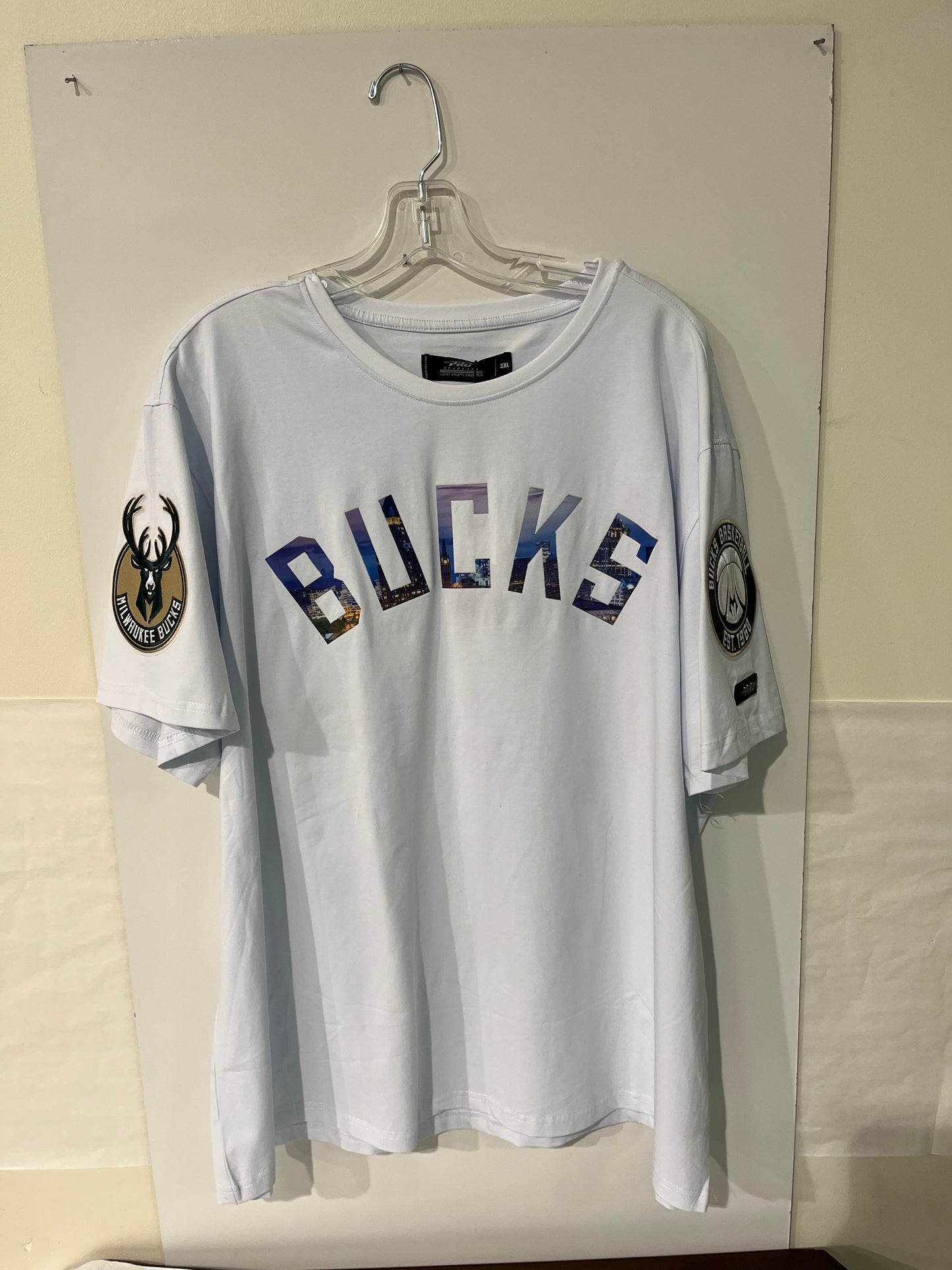 Bucks White T-Shirt City Skyline