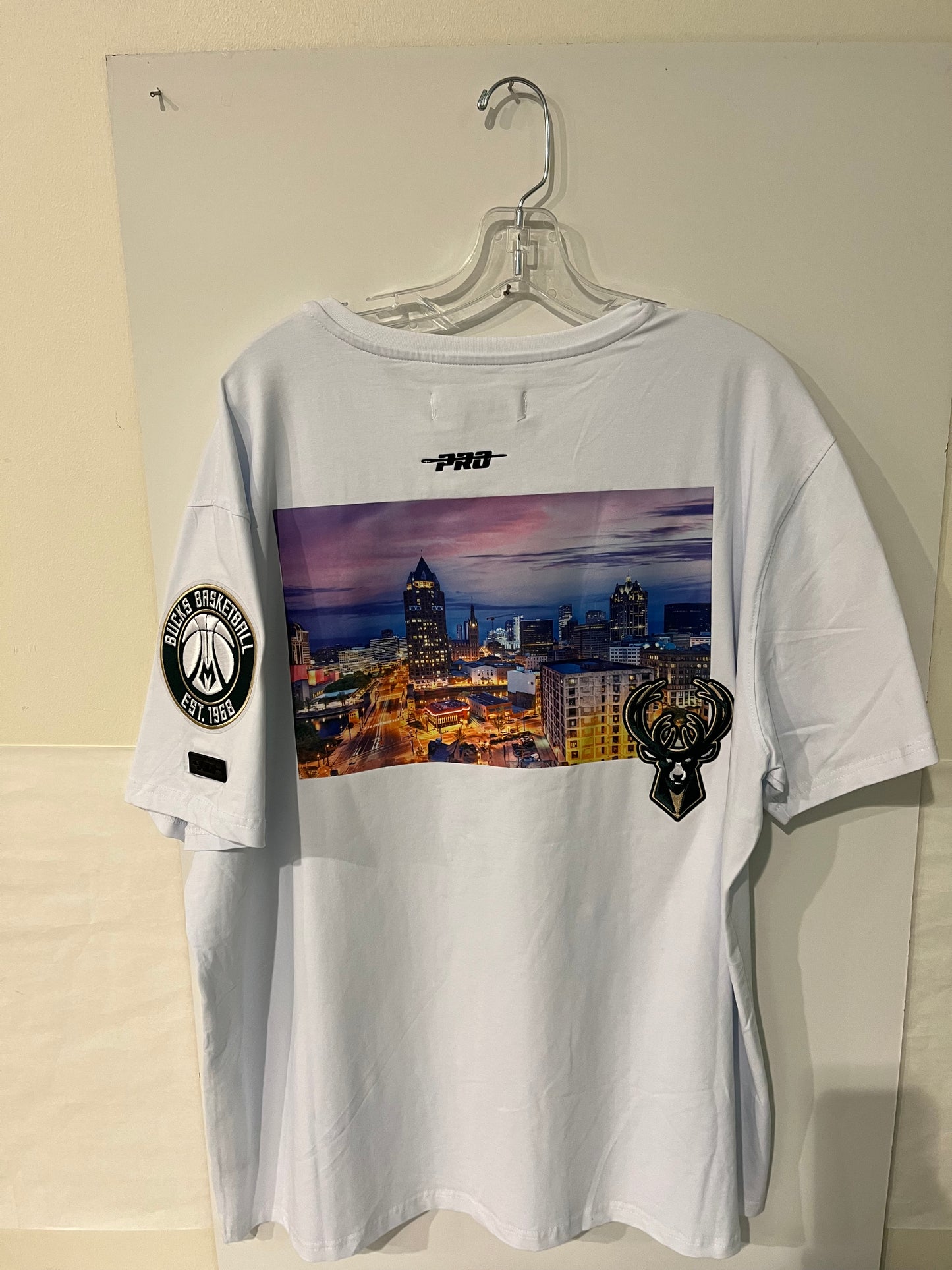 Bucks White T-Shirt City Skyline