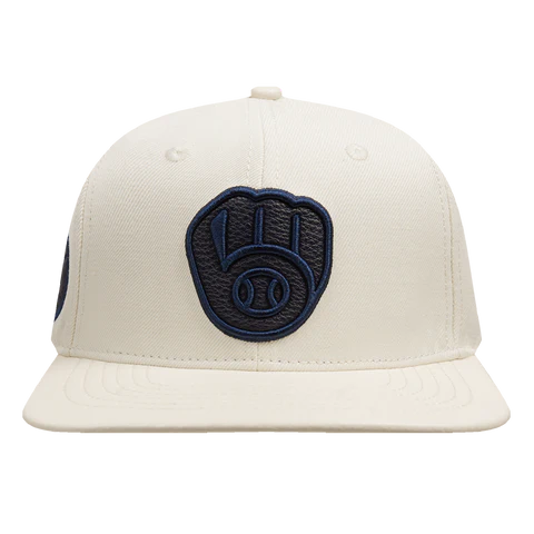 MLB MILWAUKEE BREWERS TRIPLE TONAL PRIMARY LOGO STRAPBACK HAT