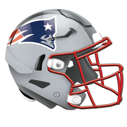 New England Patriots 12"in Wood Helmet Cutout