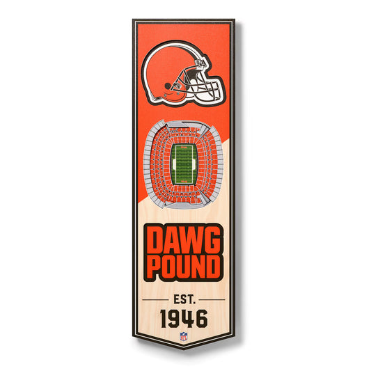 Cleveland browns 3Dwall art small