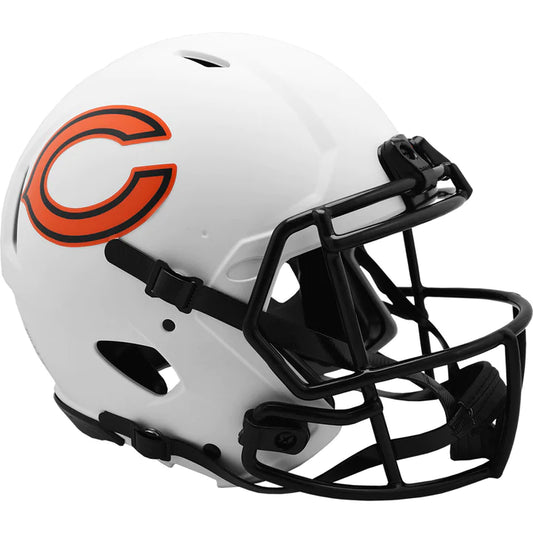 CHICAGO BEARS RIDDELL WHITE LUNAR ECLIPSE MINI FOOTBALL HELMET