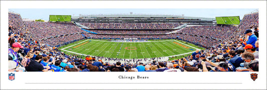 Chicago Bears Panoramic  - Soldier Field Day 50 Yard Line
