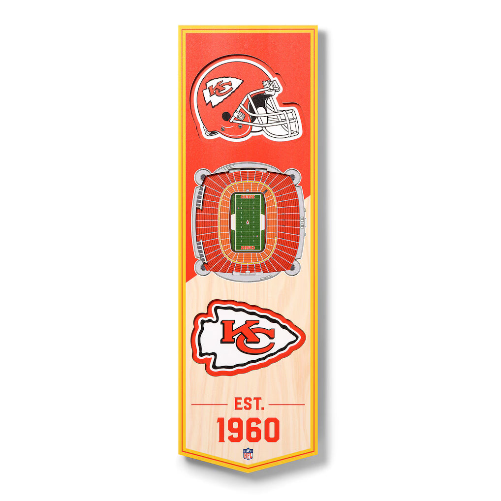 Kansas City Chiefs 3D Wall Art Small
