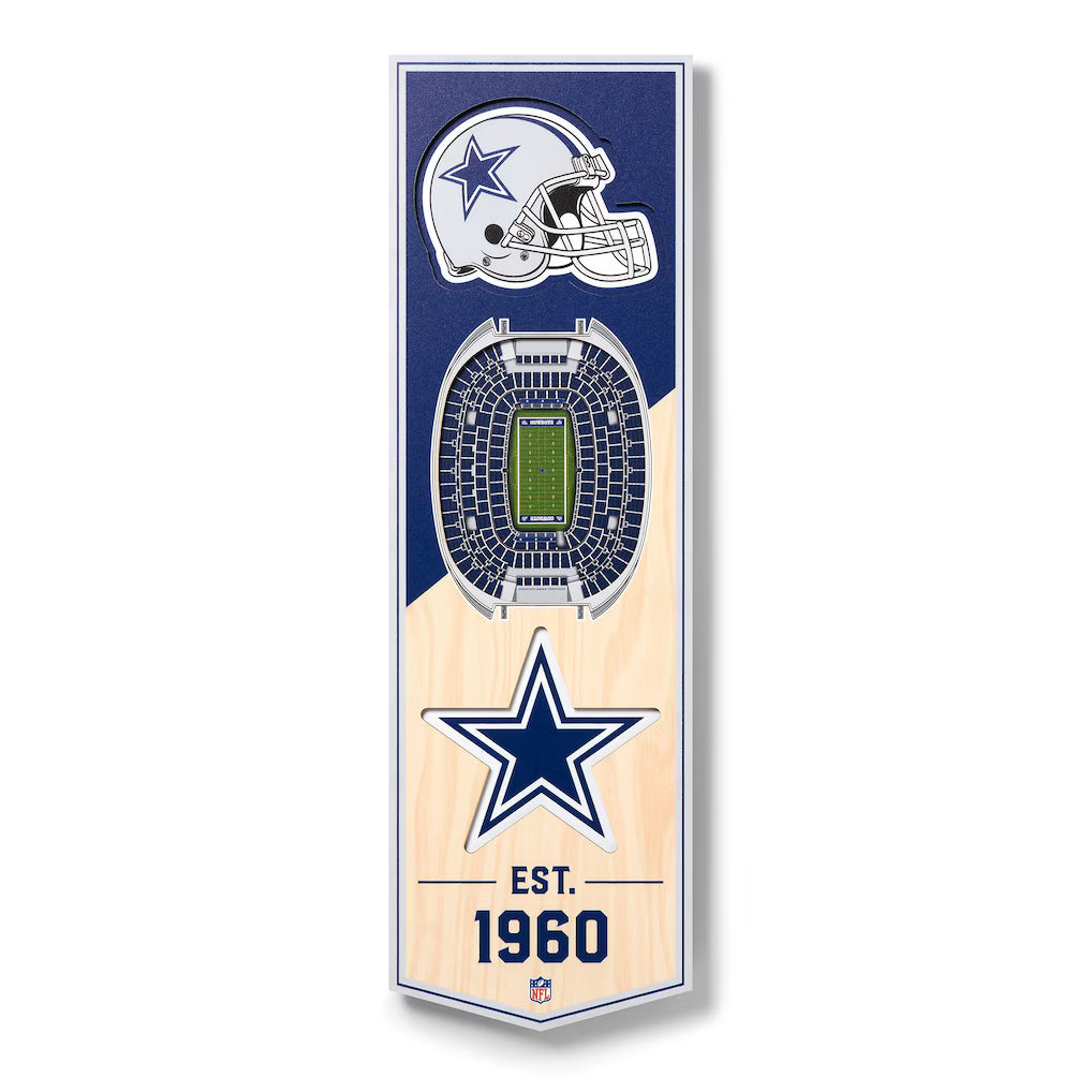 Dallas Cowboys 3D Wall Art Small