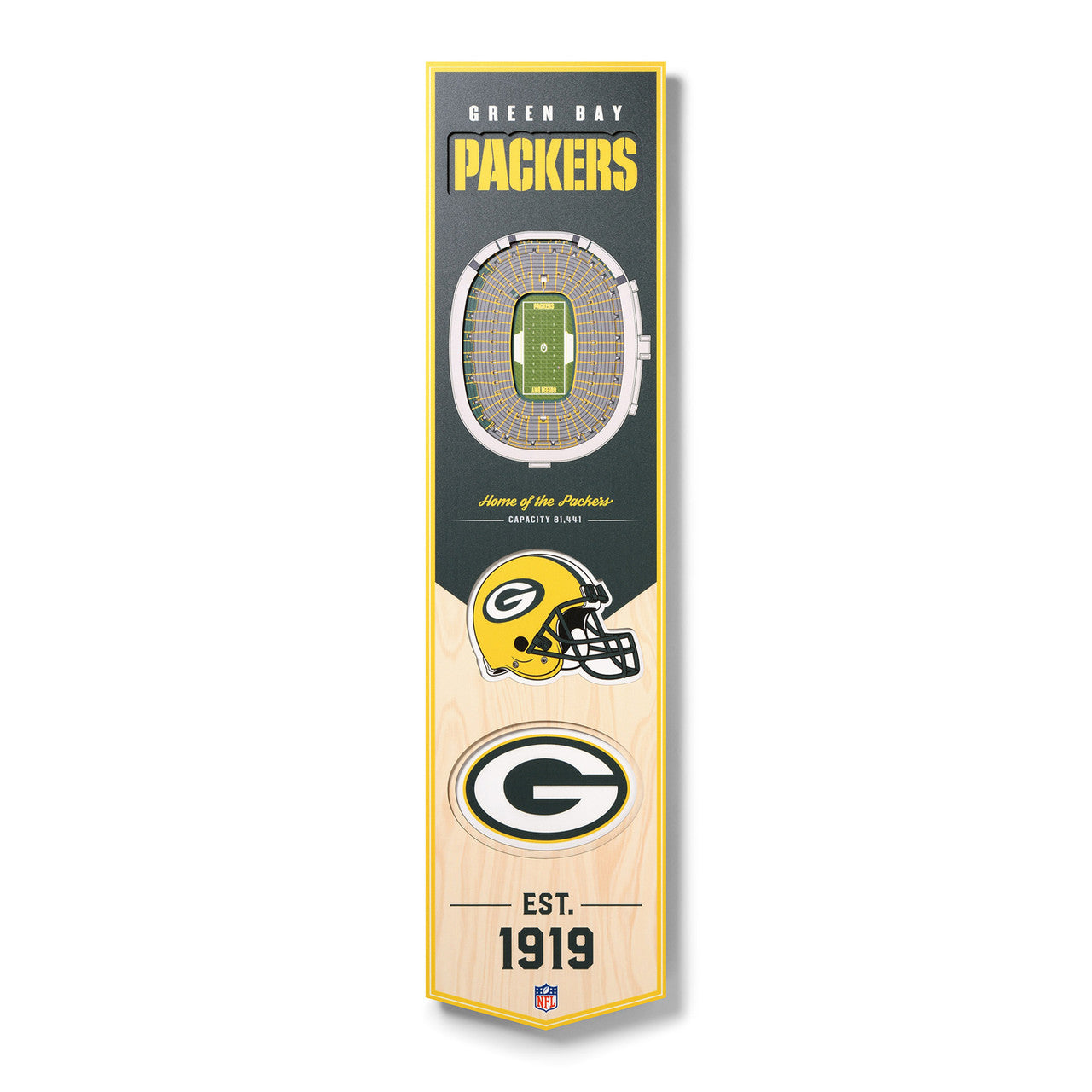 Green Bay Packers 3D Wall Art Small