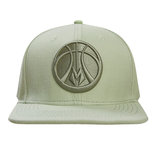 Milwaukee Bucks Neutral Wool Snapback (Moss)