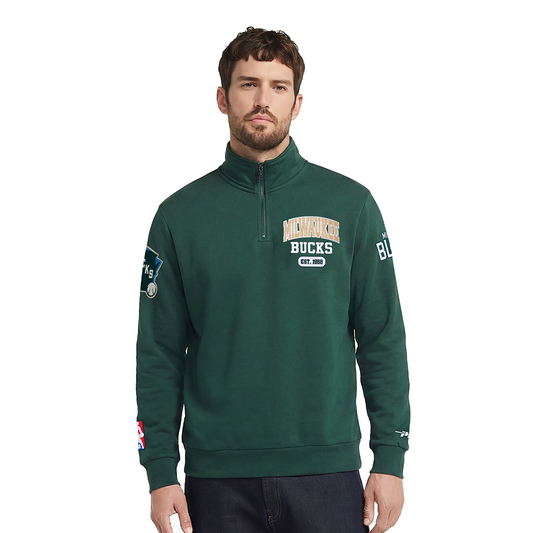 NBA MILWAUKEE BUCKS CITY ARCH  FLC 1/4 ZIP