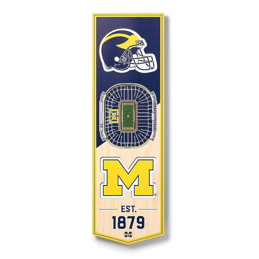 Michigan Wolverines 3D Wall Art Small