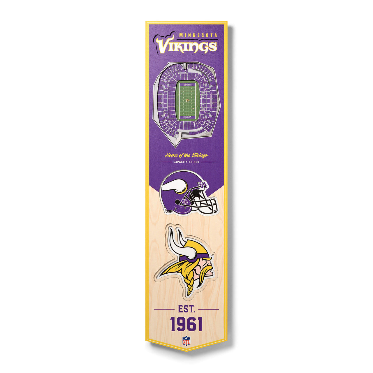 Minnesota Vikings 3D Wall Art Small