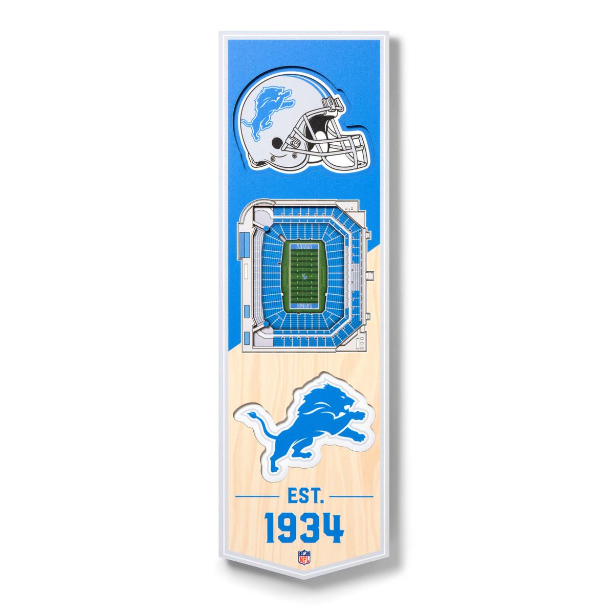 Detroit Lions 3D Wall Art