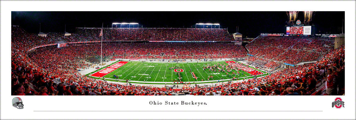 Ohio State Buckeyes Victory Celebration  - Ohio Stadium Panoramic Picture