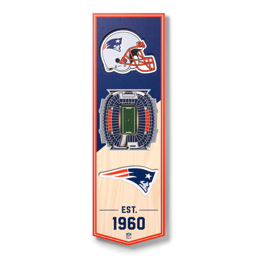 New England Patriots 3D Wall Art Small