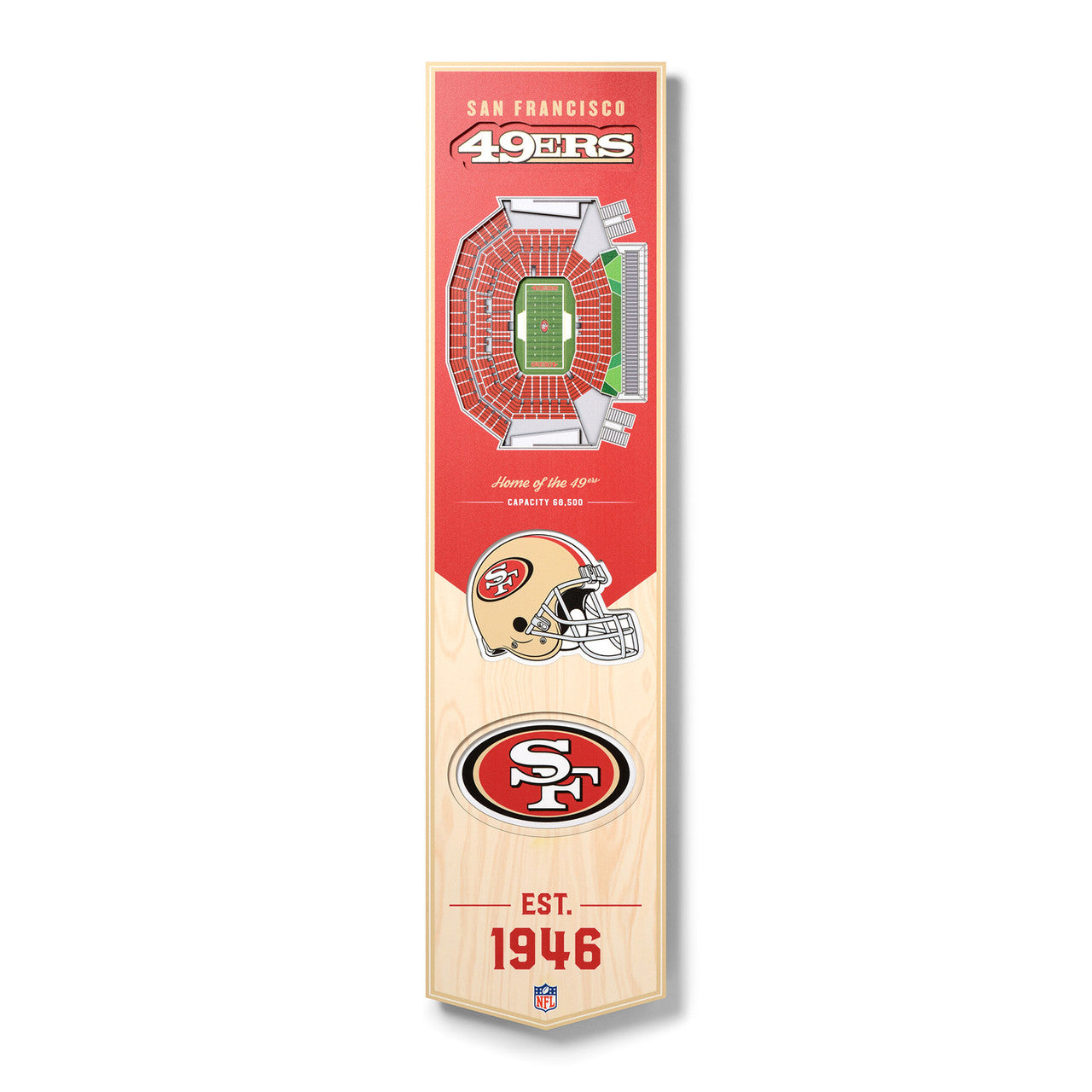 San Fransisco 49ers 3D Wall Art Small