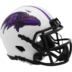 Baltimore Ravens RIDDELL WHITE LUNAR ECLIPSE MINI FOOTBALL HELMET